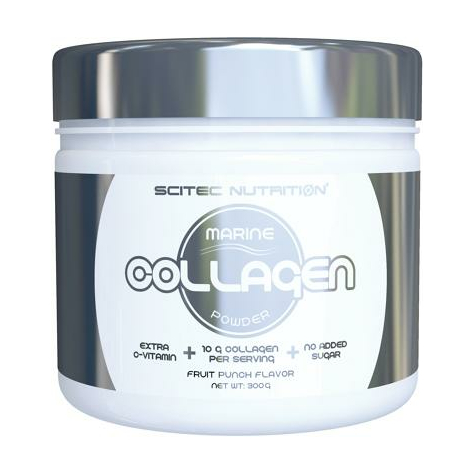 scitec nutrition collagen powder, 300 g dose, fruit punch