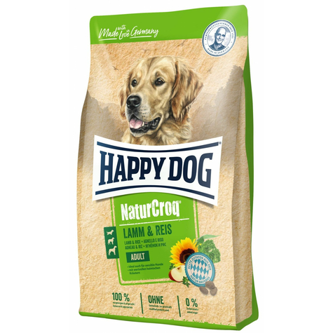 Happy dog, agneau naturcroq hd + riz 4kg