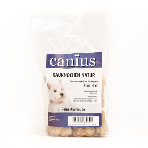 Canius snacks, os à mâcher canius naturel 7cm 6pcs