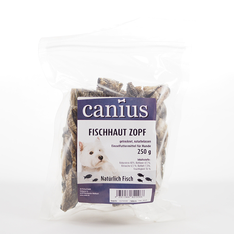 Canius snacks, tresse de peau de poisson canius 250 g