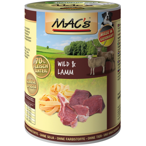 Mac's,Macs Dog Wild Lamb 400gd