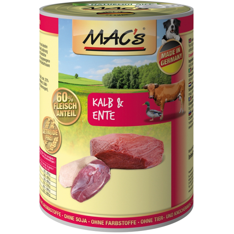 Mac's, macs chien veau + canard 400 gd