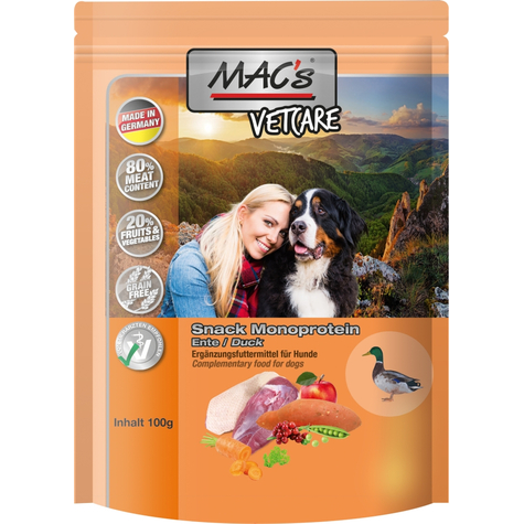 Mac's,Macs Vetc Monosnack Duck 100g