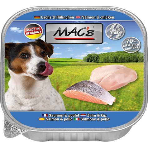 Mac's,Macs Dog Salmon+Chicken 150gs