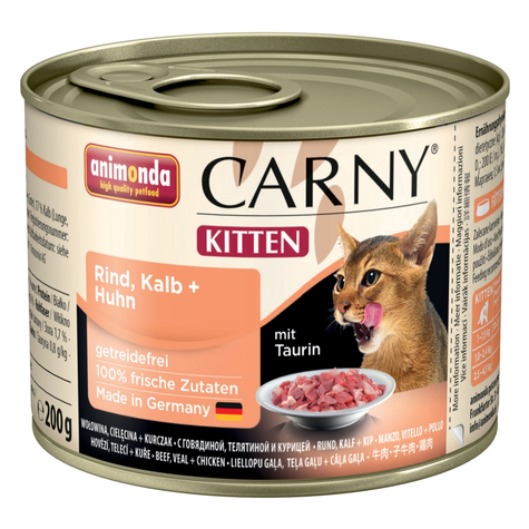 Animonda Cat Carny,Carny Kitten Beef+Calf+H.200gd