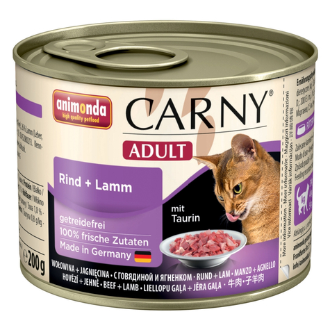 Animonda Cat Carny,Carny Adult Beef+Lamb 200gd