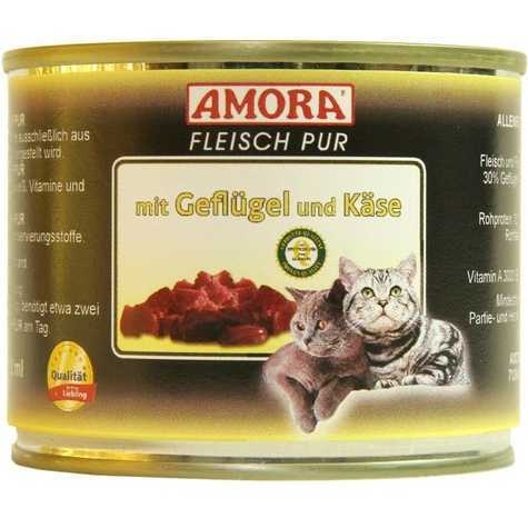 Amora, chat amora pure volaille + fromage 200gd