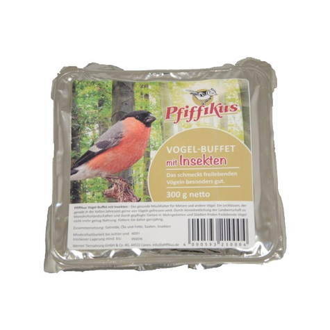 nourriture pour oiseaux sauvages pfiffikus, sifflet