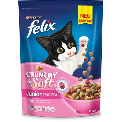 Nestle cat, fel.Crunchysoft Jun. Poulet 950g