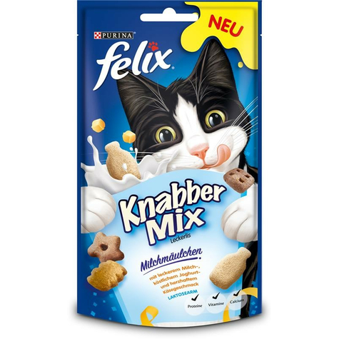 Nestle cat, mélange à grignoter felix milkmouth.60g