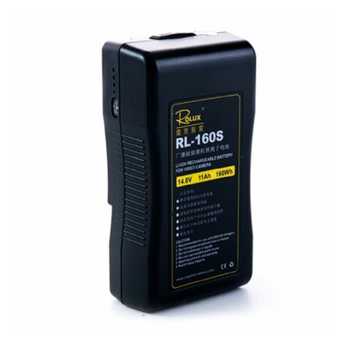 Batterie rolux v-mount rl-160s 160wh 14.8v 11000mah