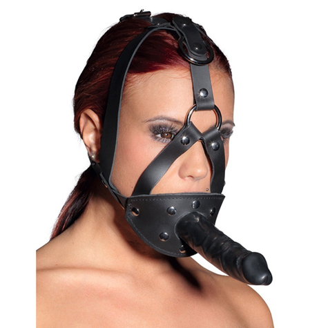 bâillon gag : head harness with dildo
