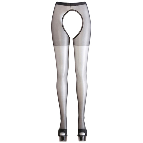 Bas : crotchless noir tights