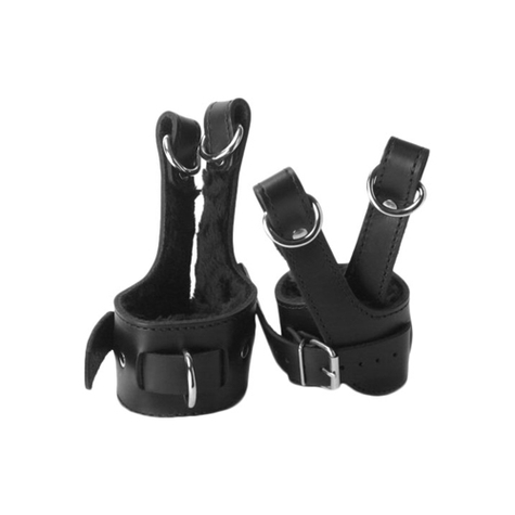 Menottes : strict leather fleece lined suspension cuffs