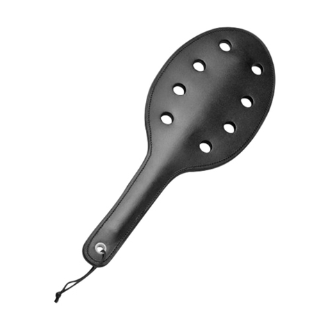 bâillon gag : strict leather rounded paddle with holes