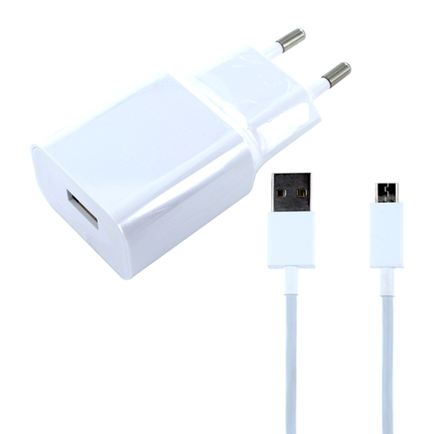 Chargeur rapide xiaomi mdy 10 ef + cable type c 3a blanc