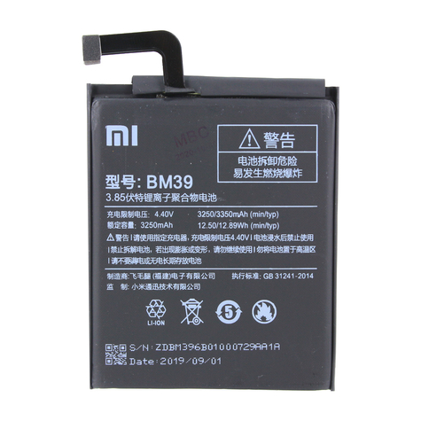 Xiaomi Bm39 Xiaomi Mi 6 3250mah Battery Original