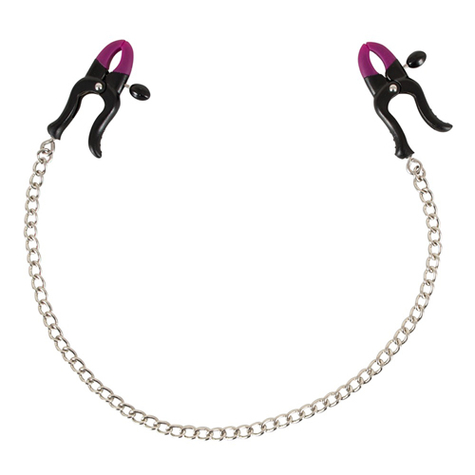 Pinces a seins : bad kitty silicone nipple clamps with chain