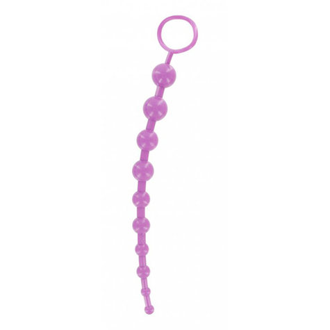 Gode anal : long anal beads violet