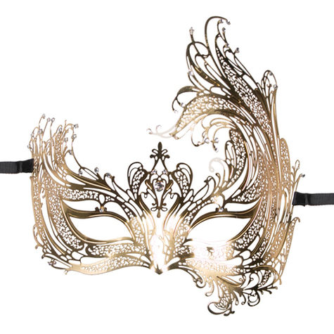 Accessoires lingerie : metal mask gold