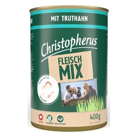Christopherus meat mix avec dinde 400g-conserve