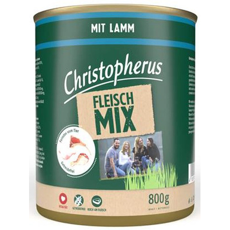 Christopherus meat mix avec agneau 800g-conserve