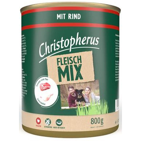 Christopherus meat mix avec buf 800g-conserve