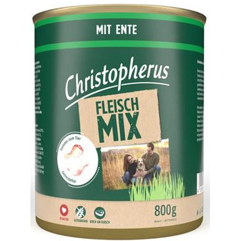 Christopherus meat mix avec canard 800g-conserve