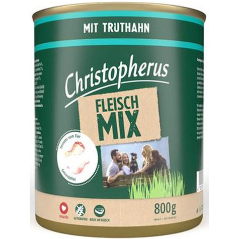 Christopherus meat mix avec dinde 800g-conserve