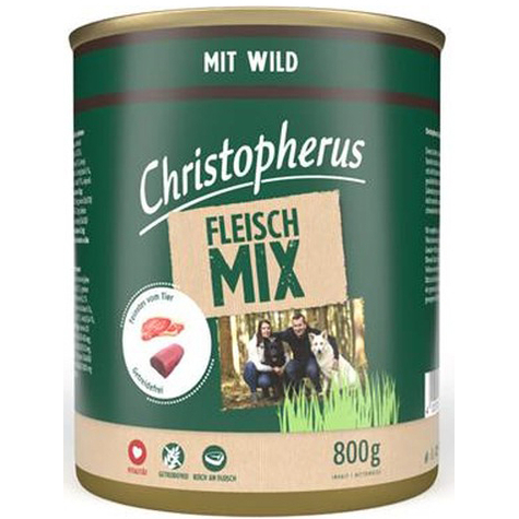 Christopherus meat mix avec game 800g-conserve