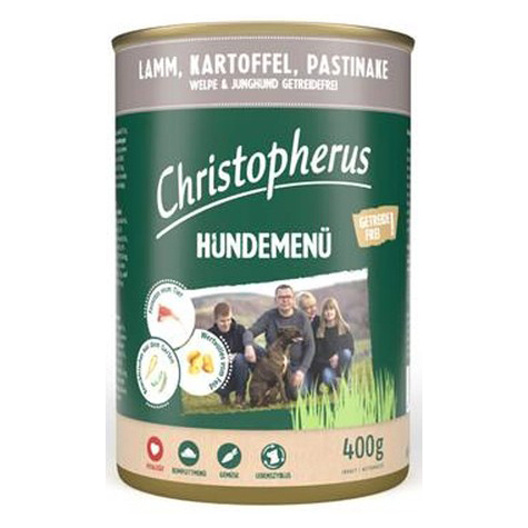 Christopherus Dog Menu -Junior - With Lamb, Potato, Pa