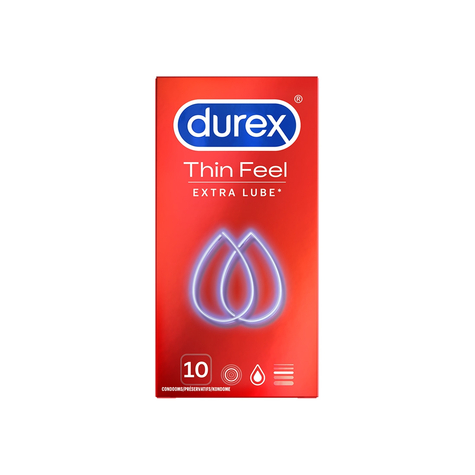 Durex Thin Real Feeling Extra Moist 10 Condoms