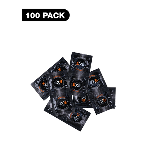 Exs noir latex préservatifs 100 packs