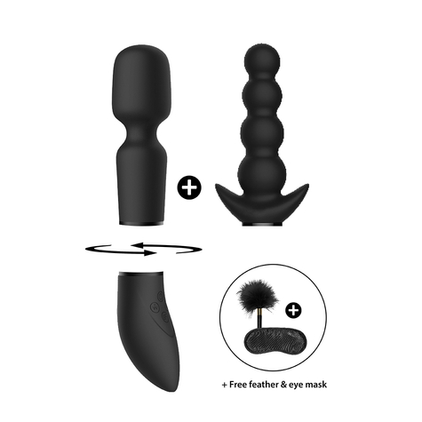 Luxury Vibrators Pleasure Kit #3 - Black