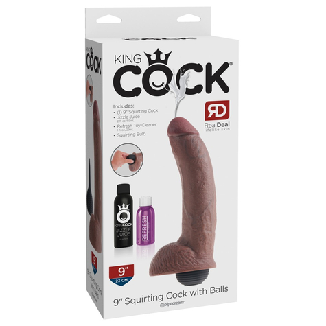 9" squirting cock with balls