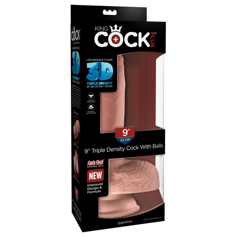 9" triple density cock with balls