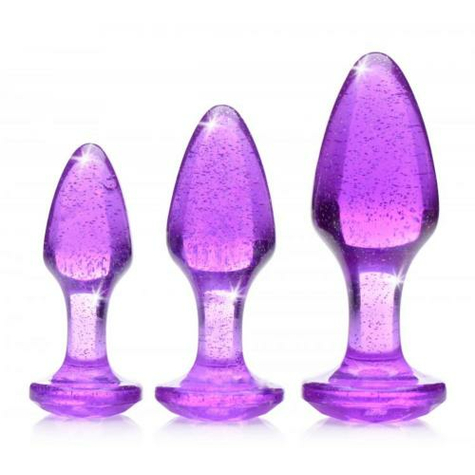 Shimmering gem plug anal-violet