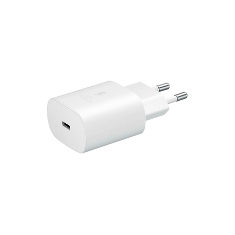 Chargeur rapide samsung, usb type-c, 25w, blanc
