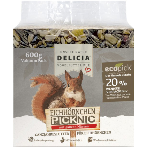 Delicia écureuil picnic packs sous vide 0,6kg