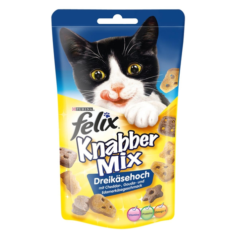 Felix snack nibble mix three cheese high 60g