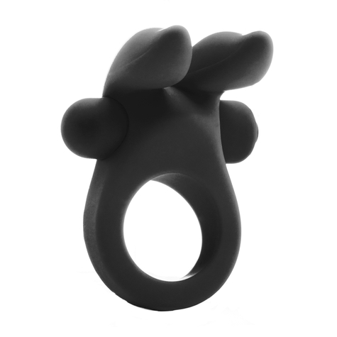 Cock Rings Bunny Cockring With Stimulating Ears- Black