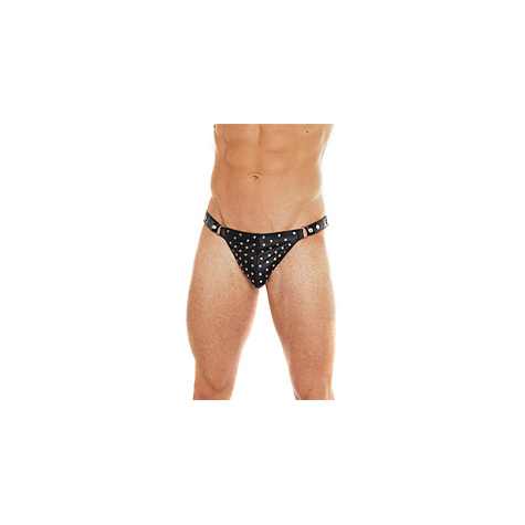 Leather Clothing : Leather Studded Brief