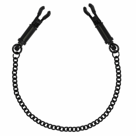 Nipple Clamps : Black Nipple Clamps With Chain
