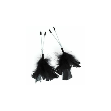Black feather nipple clamps