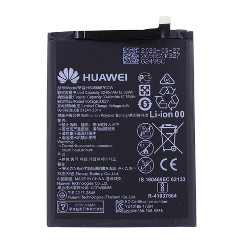Huawei Hb356687ecw P30 Lite, Mate 10 Lite, Nova 2 Plus, Honor 7x 3340mah Lithiumion Original Battery