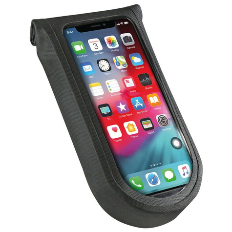 Phone bag tour s klickfix avec adaptateur transparent / noir, avec raccord rotatif   
