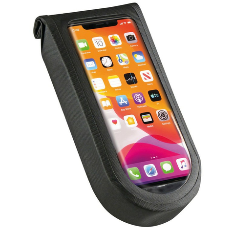 Phone bag tour m klickfix avec adaptateur transparent / noir, avec raccord rotatif   
