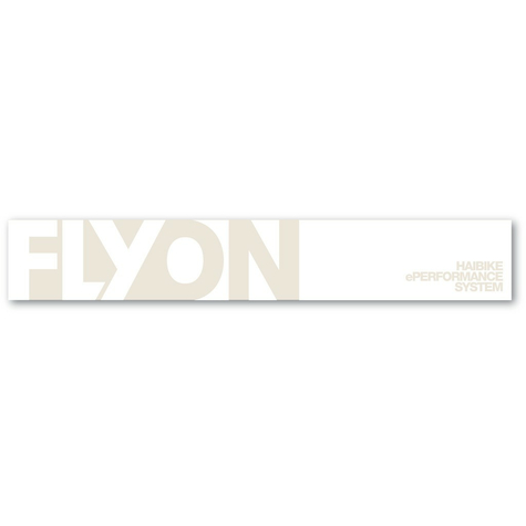 Autocollant haibike flyon 80x12,7cm, blanc / impression transparente    