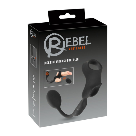 Anal Plug With Testicle/Cock Ring Rebel Cock Ring With Rc Butt P