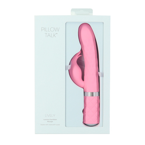Vibromasseur avec stimulateur clitoridien pillow talk vivid pink